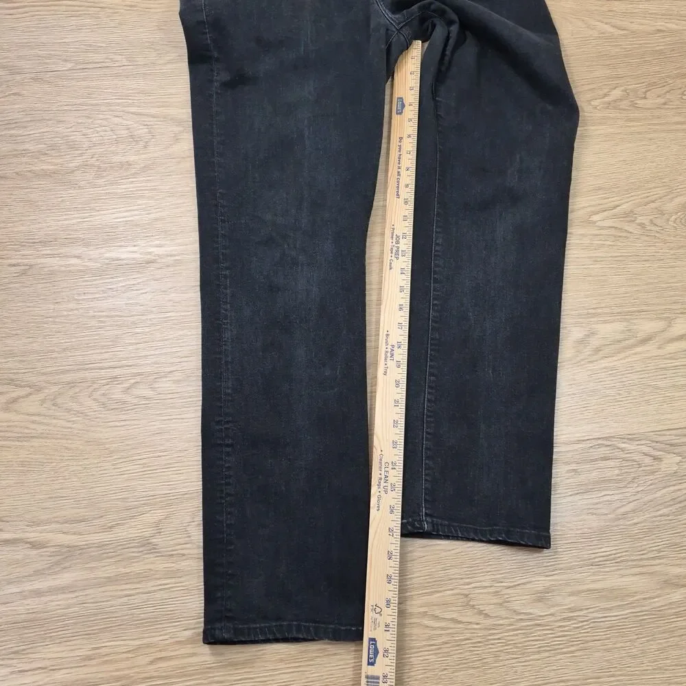 American Eagle Jeans Mens 38x33 Black Original Straight Mid Rise Airflex Denim